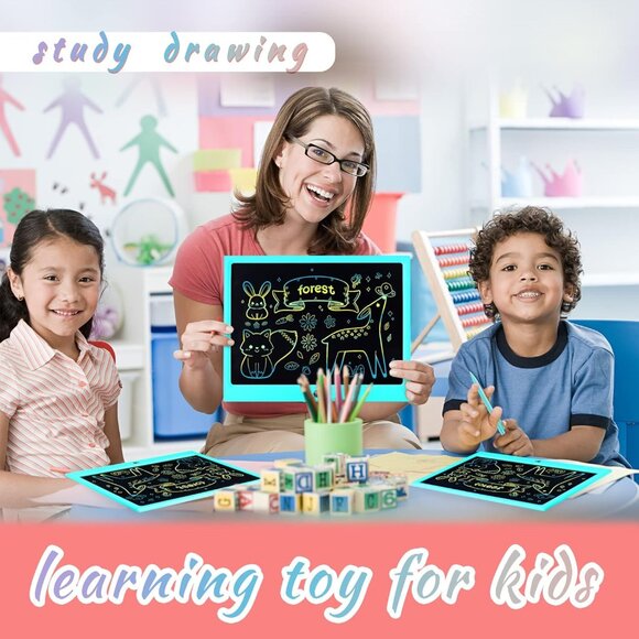 LCD Writing Tablet for Kids, 15 Inch Colorful Electronic Doodle Board for Kids A - Picture 4 of 7